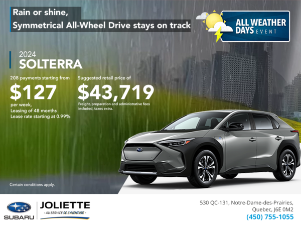 Get the 2024 Solterra today!