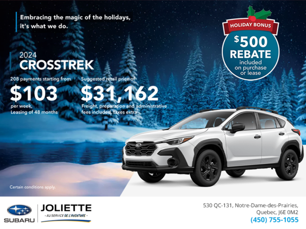 Get the 2024 Crosstrek today!