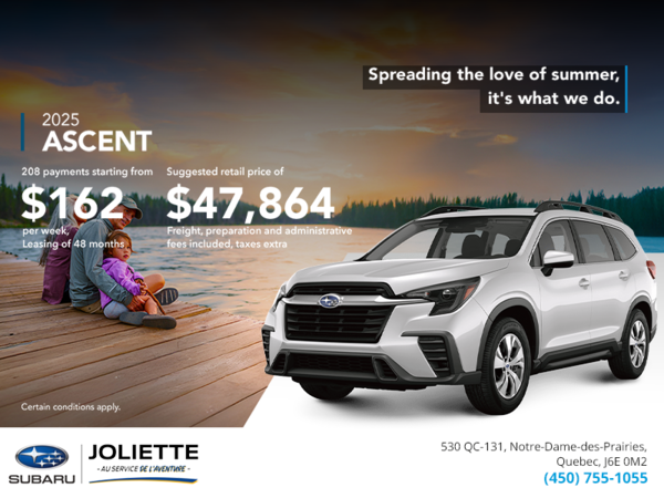 Get the 2025 Ascent today!