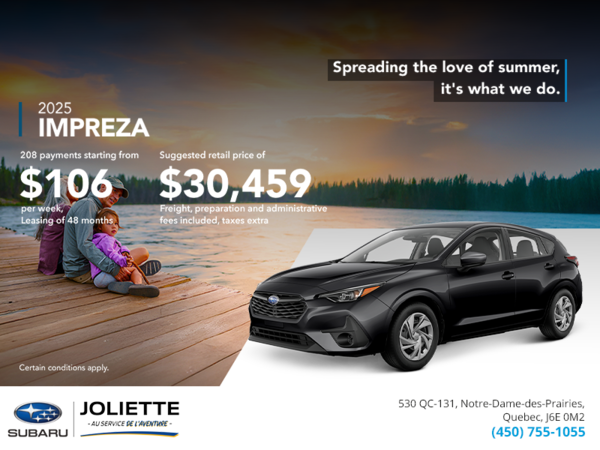 Get the 2025 Impreza!