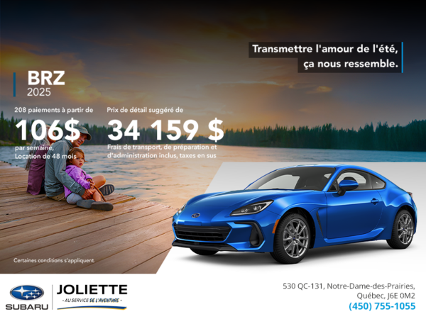 Procurez-vous la BRZ 2025!