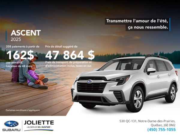Procurez-vous le Ascent 2025!