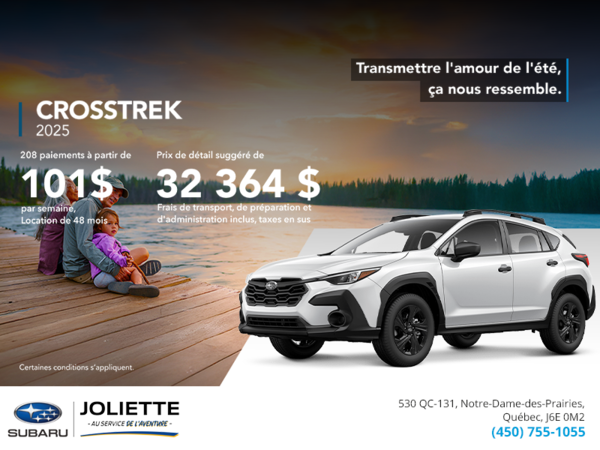 Procurez-vous le Crosstrek 2025!