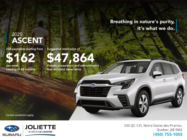 Get the 2025 Ascent today!