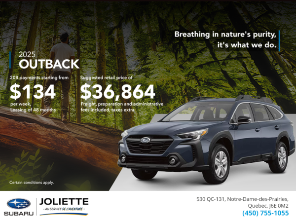 Get the 2025 Outback today!