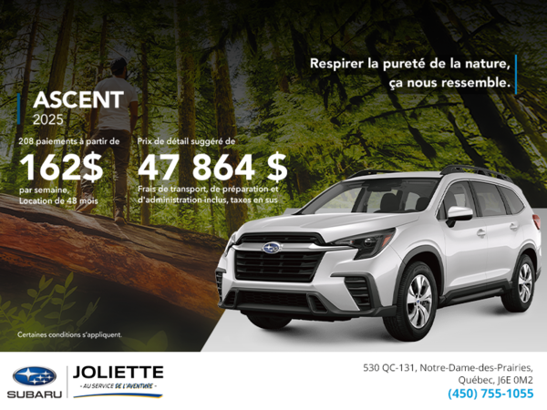 Procurez-vous le Ascent 2025!