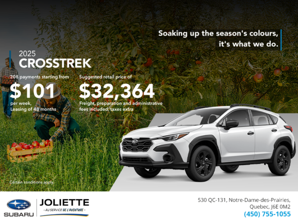Get the 2025 Crosstrek today!