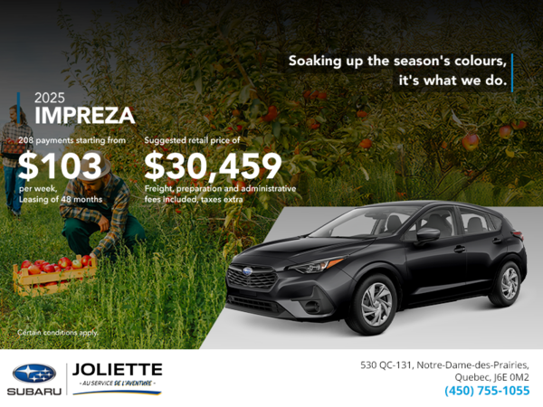Get the 2025 Impreza!
