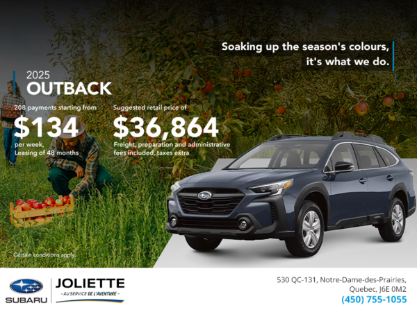 Get the 2025 Outback today!