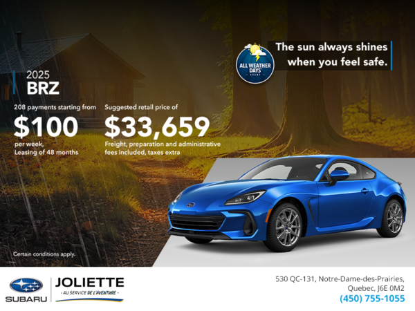Get the 2025 BRZ today!