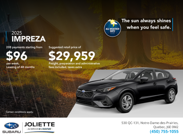Get the 2025 Impreza!