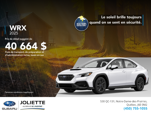 Procurez-vous la WRX 2025!