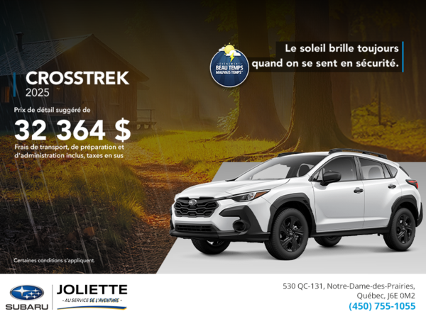 Procurez-vous le Crosstrek 2025!