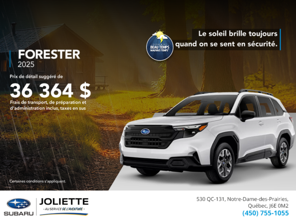 Procurez-vous le Forester 2025!