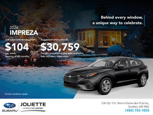 Get the 2026 Impreza!