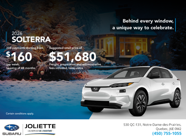 Get the 2026 Solterra today!