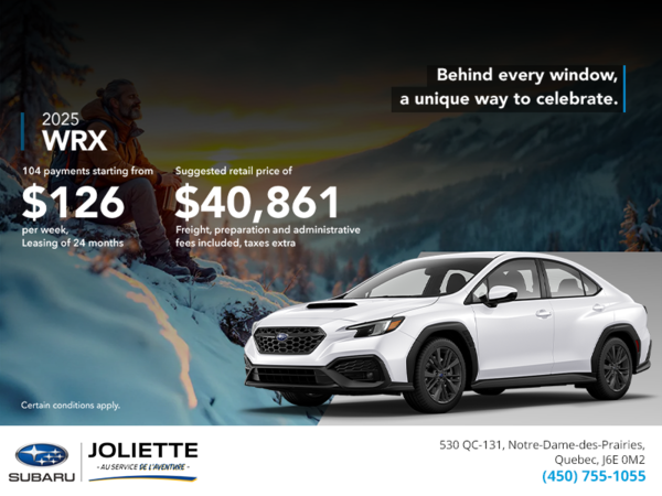 Get the 2025 WRX today!