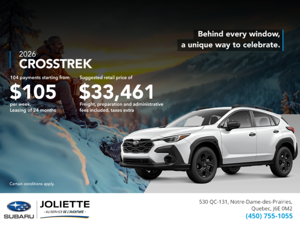 Get the 2026 Crosstrek today!