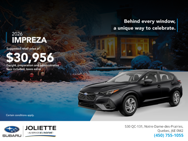 Get the 2026 Impreza!