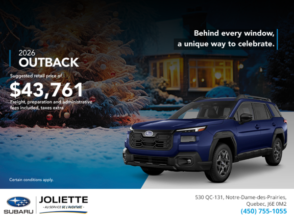 Get the 2026 Outback today!