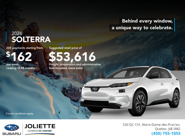 Get the 2026 Solterra today!