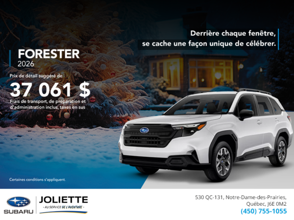 Procurez-vous le Forester 2026!