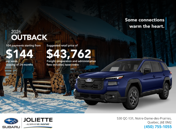 Get the 2026 Outback today!
