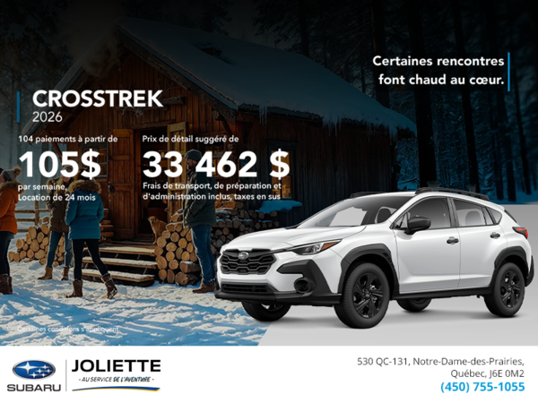 Procurez-vous le Crosstrek 2026!