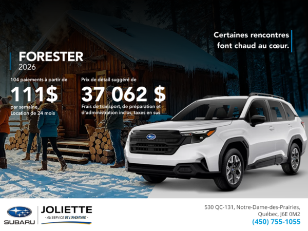 Procurez-vous le Forester 2026!