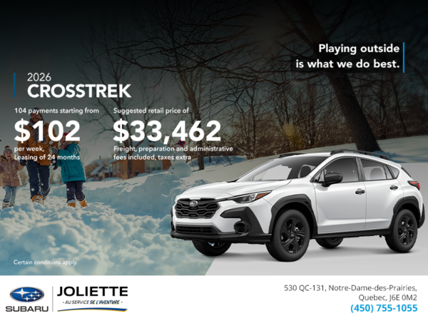 Get the 2026 Crosstrek today!