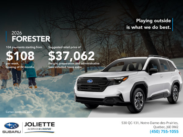 Get the 2026 Forester!