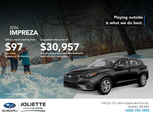 Get the 2026 Impreza!