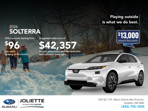 Get the 2026 Solterra today!