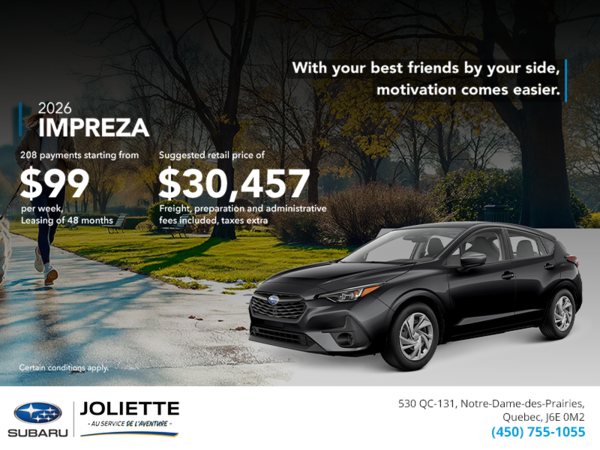 Get the 2026 Impreza!