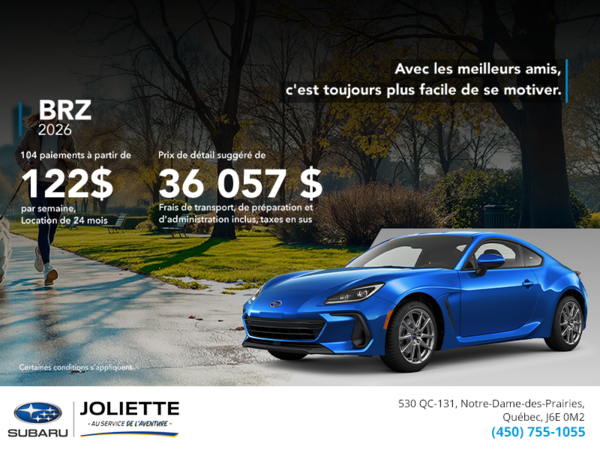 Procurez-vous la BRZ 2026!