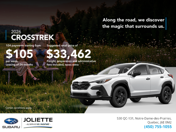 Get the 2026 Crosstrek today!