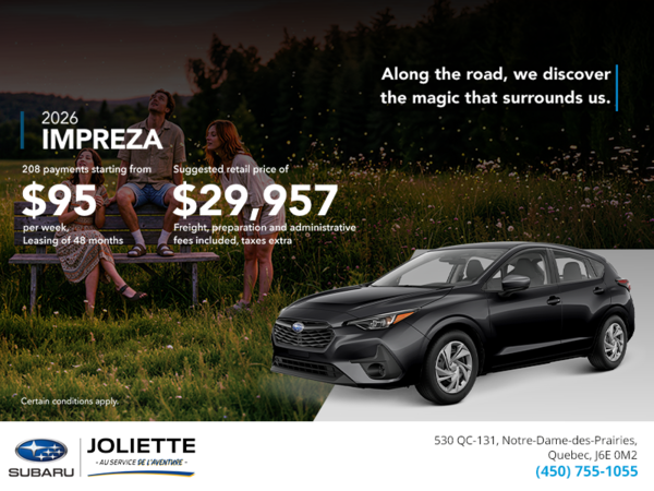 Get the 2026 Impreza!
