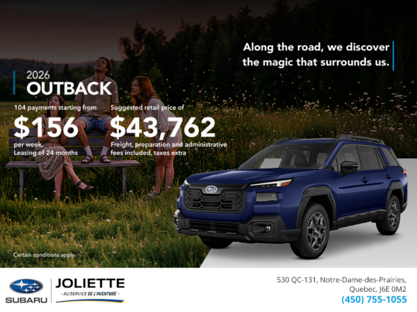 Get the 2026 Outback today!