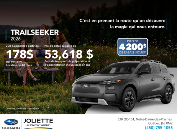 Procurez-vous le Trailseeker 2026!
