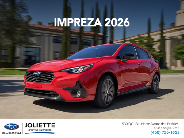 Procurez-vous la Impreza 2026!