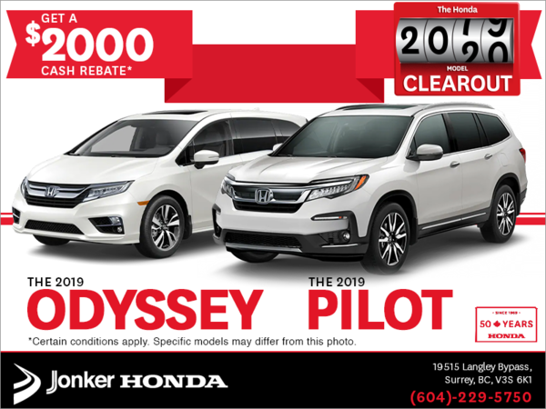 It's the Honda 2019 Model Clearout Event!