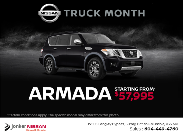 Get a brand new Nissan Armada Today!
