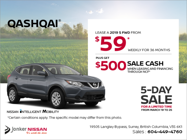 Get the 2019 Nissan Qashqai Today!