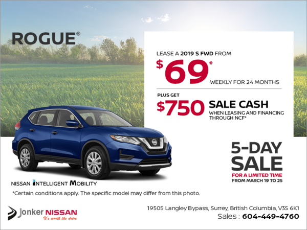 Get the 2019 Nissan Rogue Today!