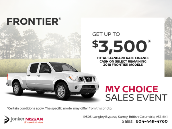 Get the 2018 Nissan Frontier Today!