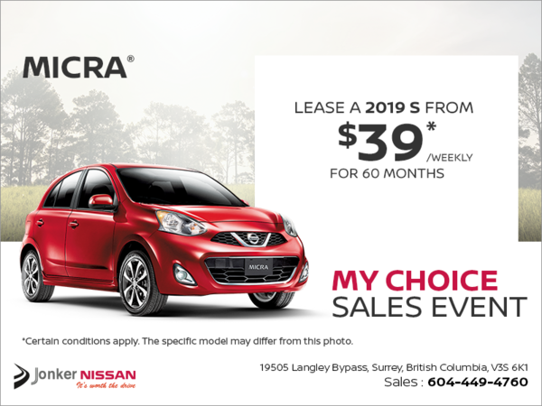 Get the 2019 Nissan Micra Today!