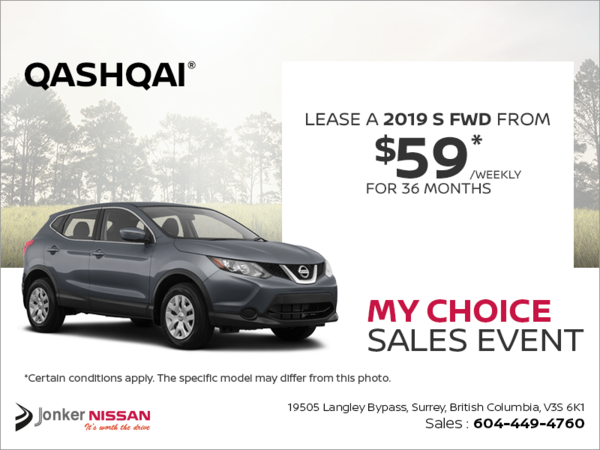 Get the 2019 Nissan Qashqai Today!