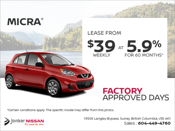 Get the 2019 Nissan Micra Today!