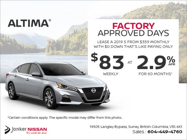 Get the 2019 Nissan Altima Today!