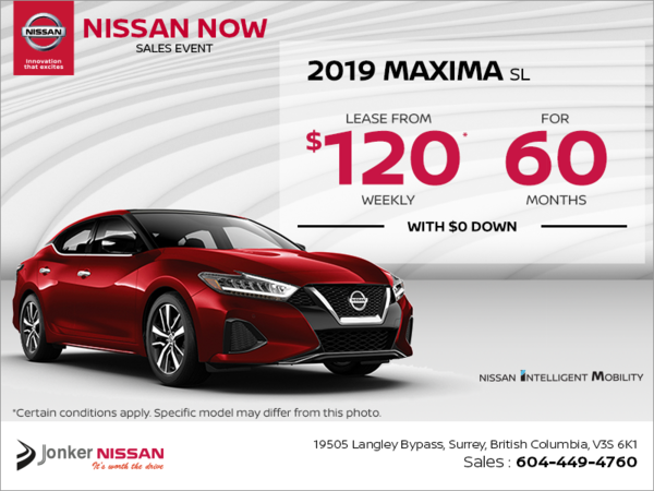 Get the 2019 Nissan Maxima Today!